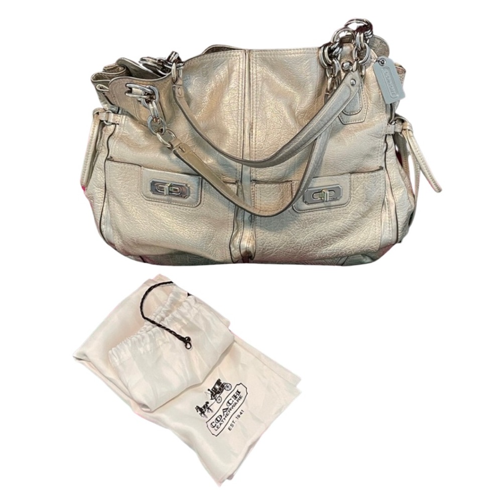 Coach large gold purse